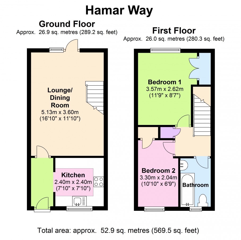 Floorplan for Hamar Way, Birmingham