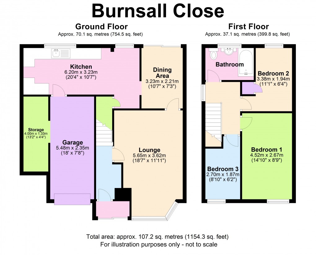 Floorplan for Chelmsley Wood, Birmingham, West Midlands