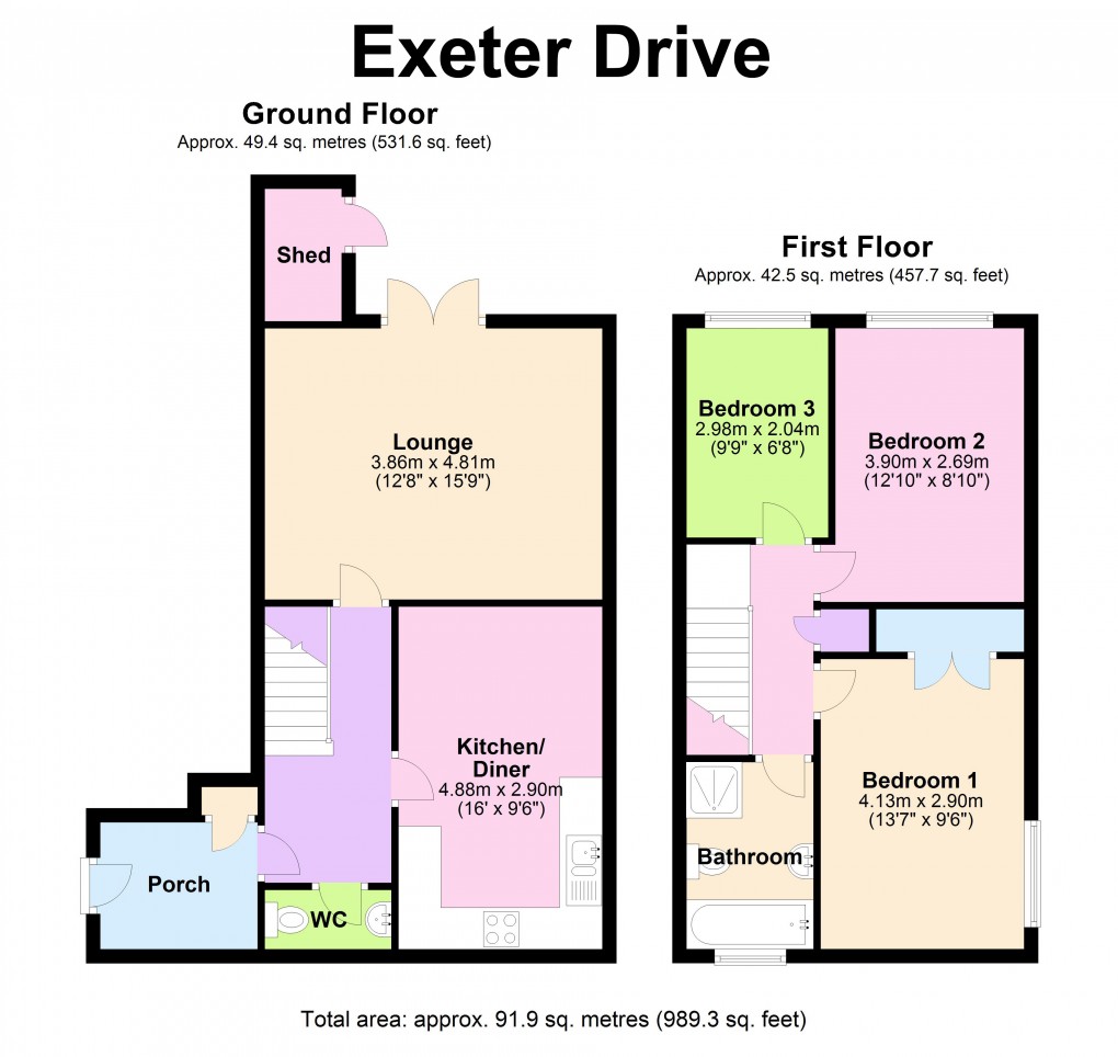 Floorplan for Marston Green, Birmingham, West Midlands