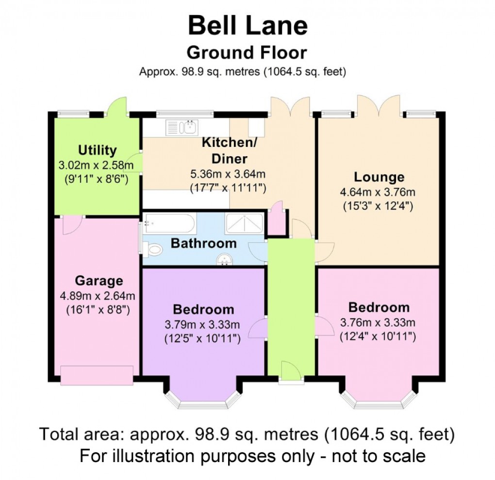 Floorplan for Kitts Green, Birmingham, West Midlands