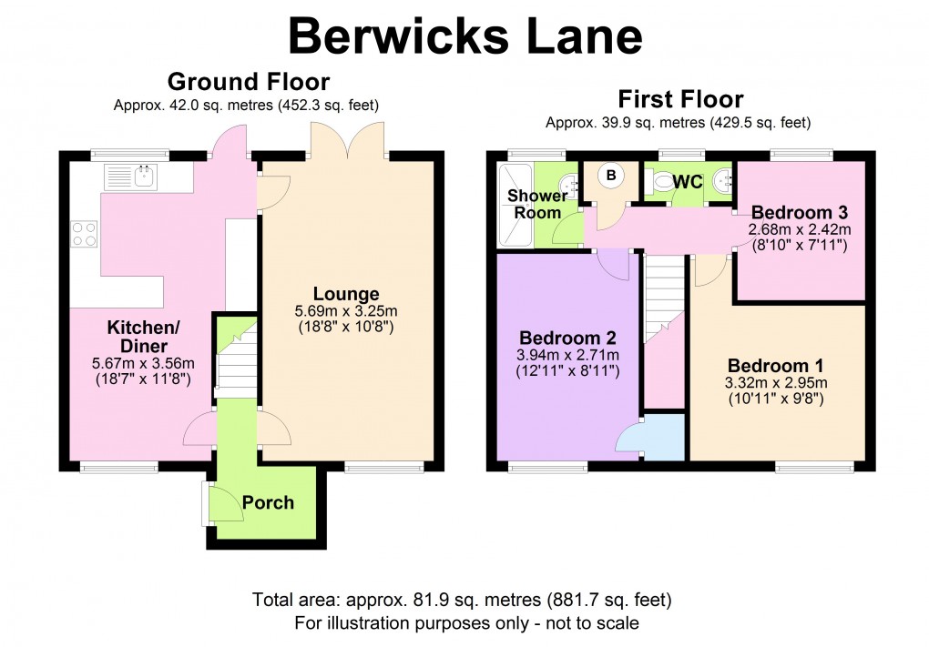 Floorplan for Chelmsley Wood, Birmingham