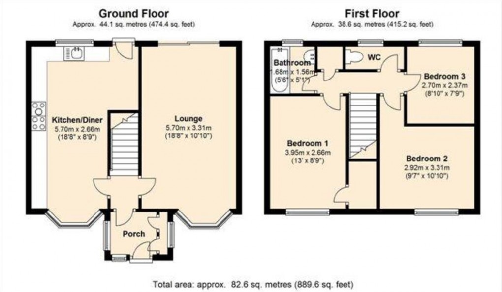 Floorplan for Chelmsley Wood, Birmingham